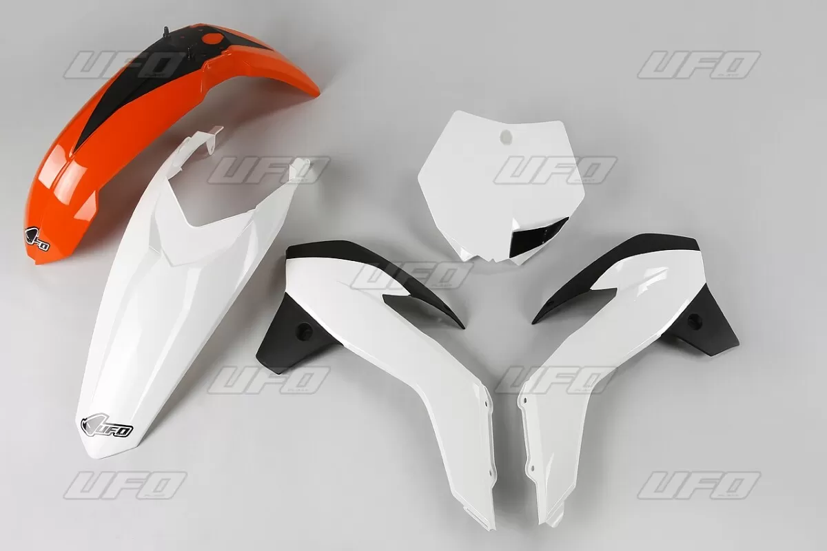 UFO Plastic Kit KTM 85 13-16 White / Orange (OEM)