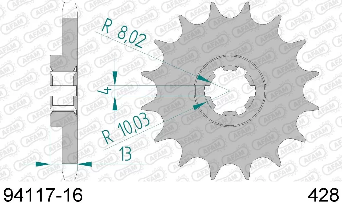 AFAM Sprocket Front 16T - 428