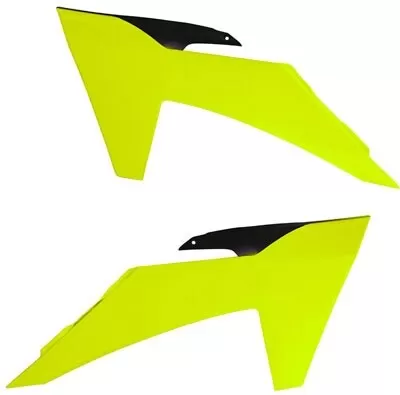 Rtech Radiator Scoops Neon Yellow/Black SX 125-250-300 2023
