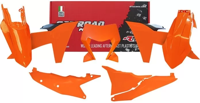Rtech Plastic Kit 6 Pcs KTM EXC/XC-W 125-500 '24 Orange-Black