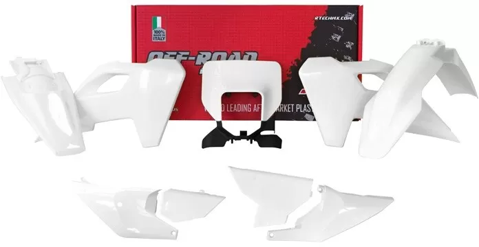 Rtech Plastic Kit 7-Piece White Husqvarna TE/FE 2024