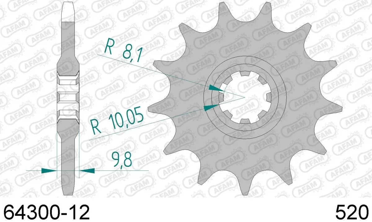 AFAM Sprocket Front 12T - 520