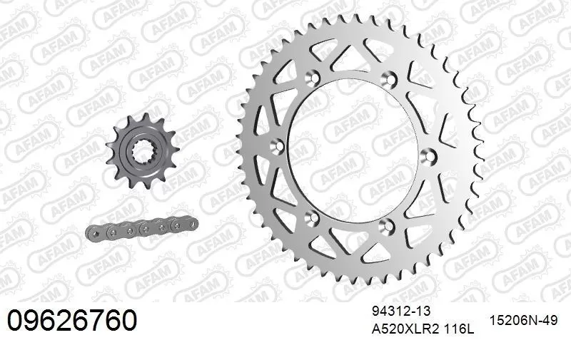 AFAM Chainset - Aluminium