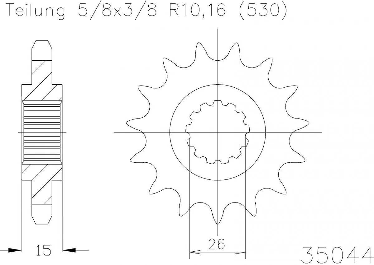 Esjot Sprocket Front 16T - 530