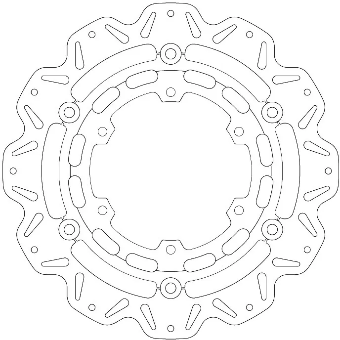 EBC Vee Floating Brake Disc VR2128BLK