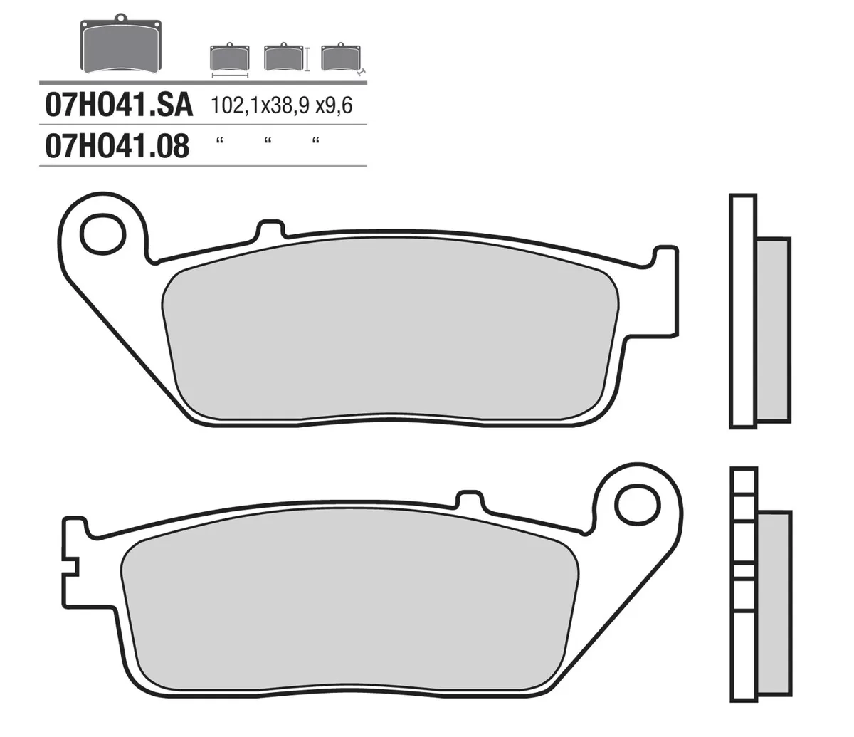 Brembo 07HO41SR Brake Pads Sinter Sport Street 