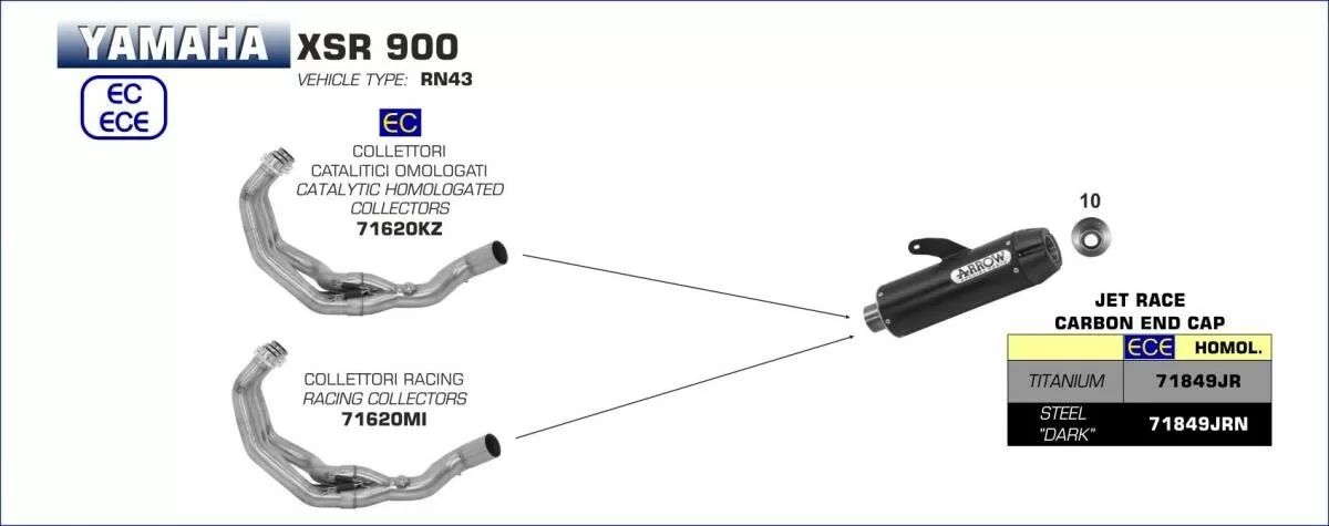Arrow Exhaust Header 71620MI