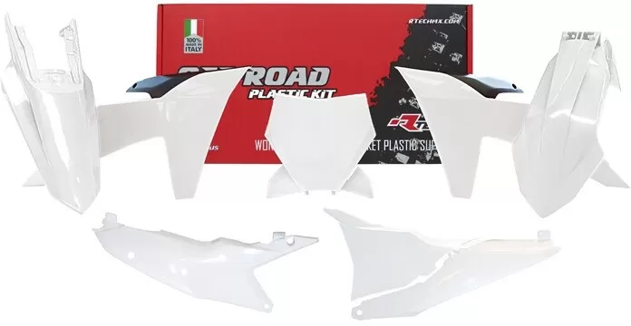 Rtech Plastic Kit 6-Piece White/Black KTM SX 125-300 2023