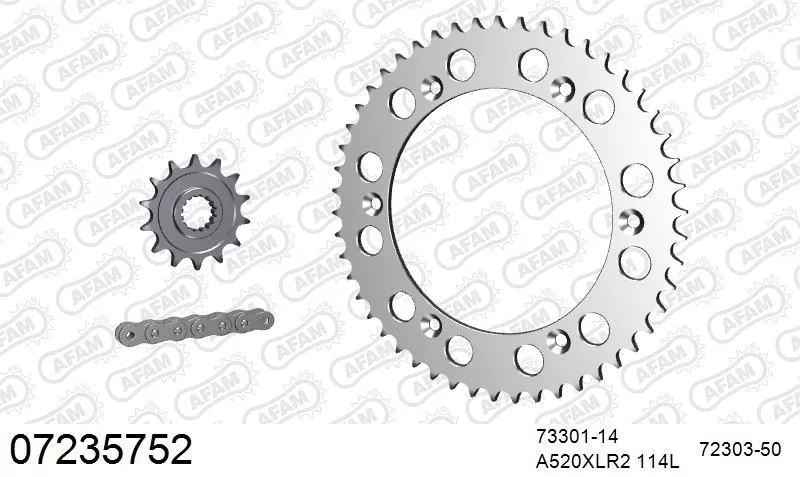 AFAM Chainset - Aluminium