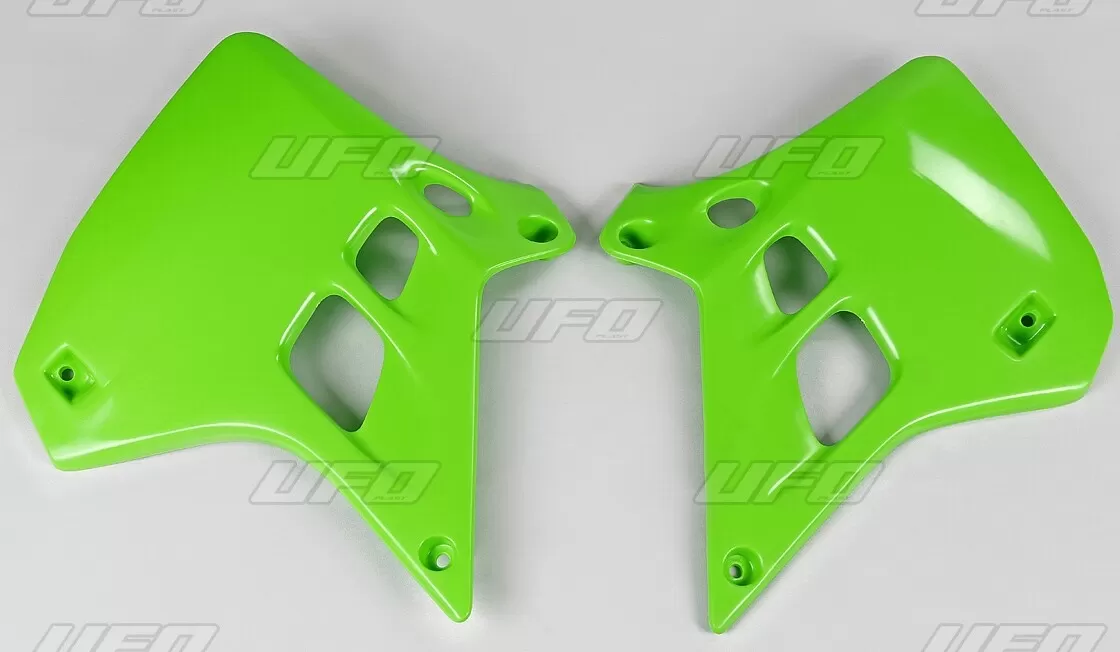 UFO Radiator Covers Kawasaki Green KX125 90-91
