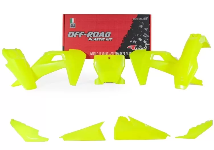 Rtech Plastics Kit 5 Pcs Husqvarna TC 125-250 Neon Yellow