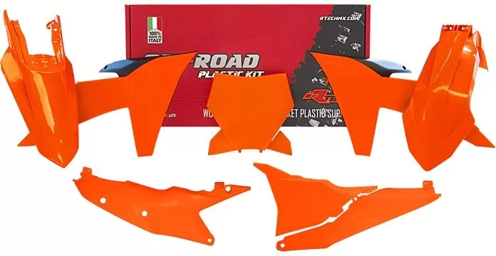 Rtech 6-piece Plastic Kit Neon Orange/Black SX 125-300 2023