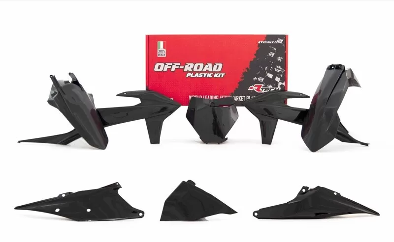 Rtech Plastic Kit 6-Piece with Airbox Black KTM SX/SXF 19-22