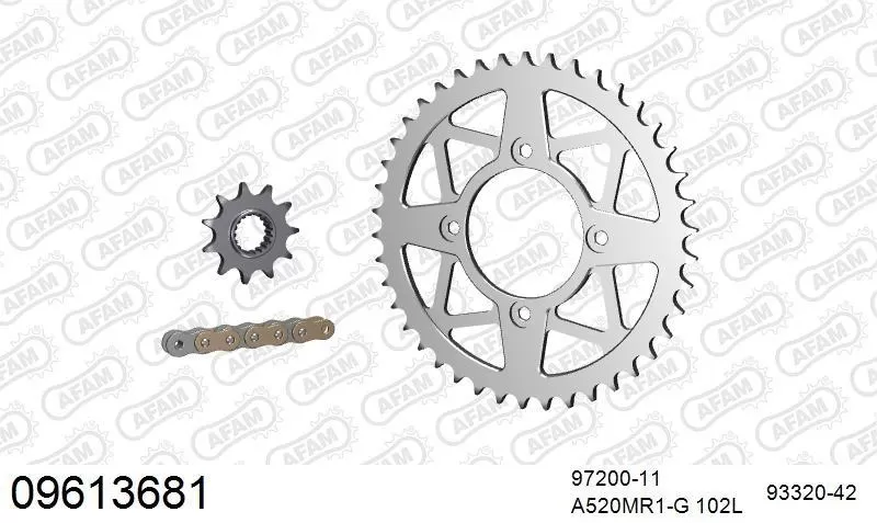 AFAM Chainset - Aluminium