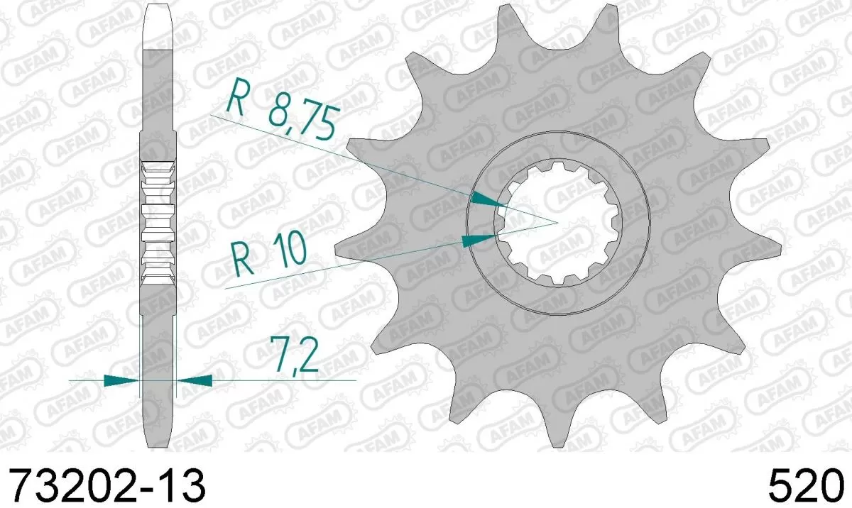 AFAM Sprocket Front 13T - 520