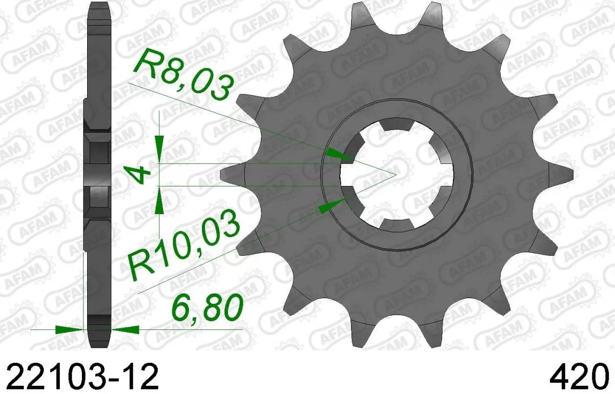 AFAM Sprocket Front 12T - 420