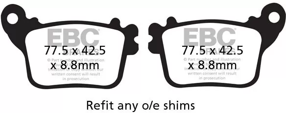EBC HH Sintered Sportbike Brake Pads FA436HH
