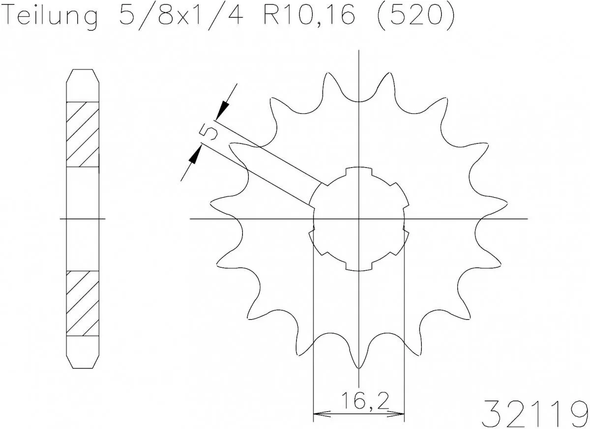 Esjot Sprocket Front 10T - 520