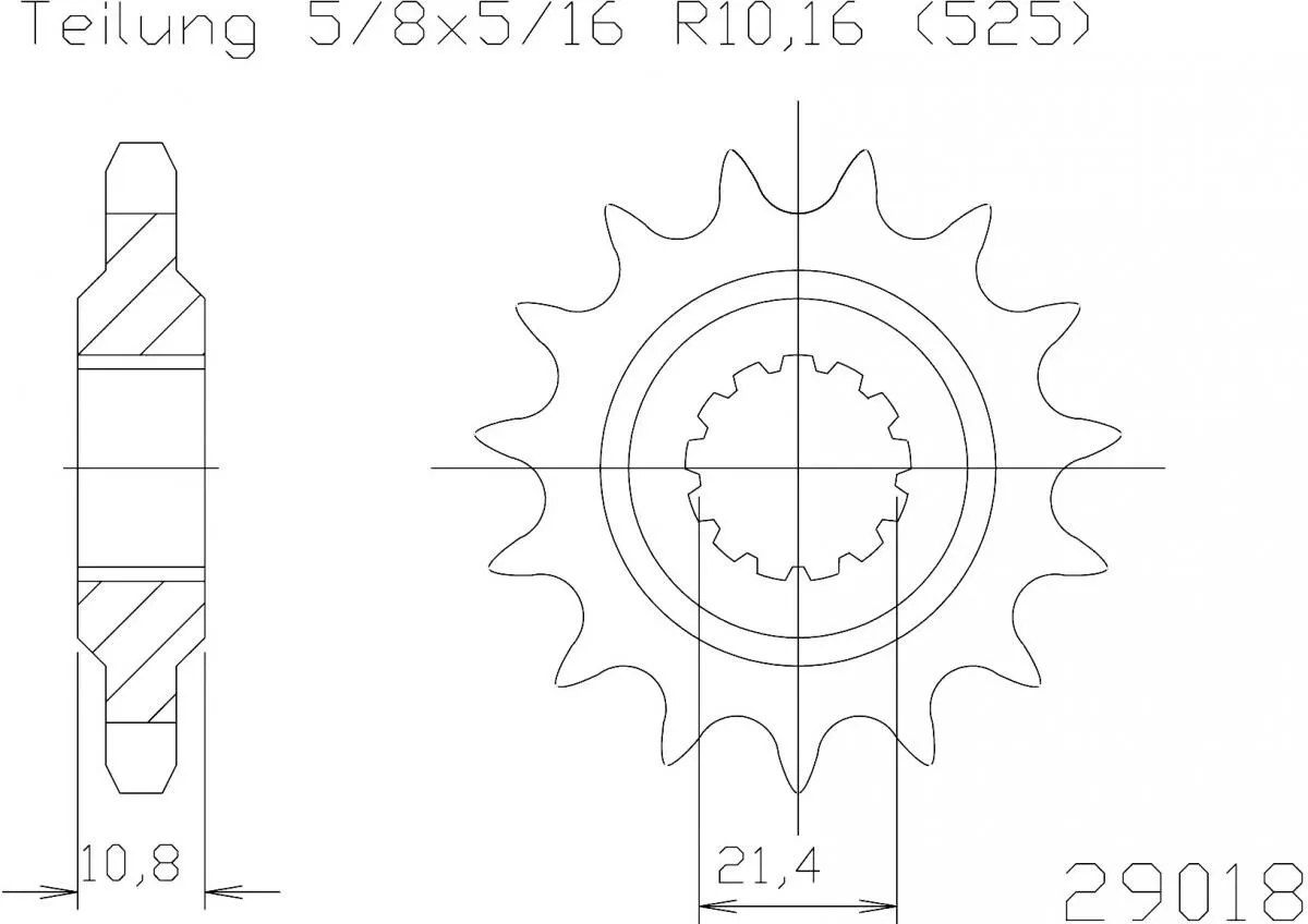 Esjot Sprocket Front 15T - 525