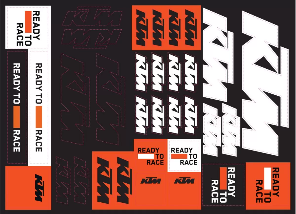 KTM 3PW210065800 COMPANY STICKER SHEET