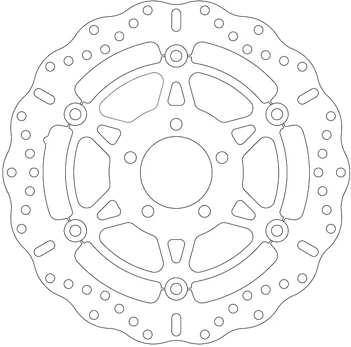 EBC Polished Hub Wave Brake Disc MD3006CC