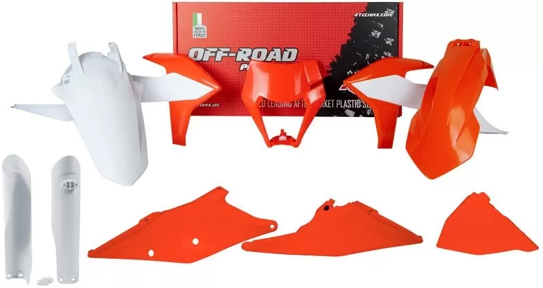 Rtech 7-Piece Plastic Kit KTM EXC/XC-W 20-23 Orange/White