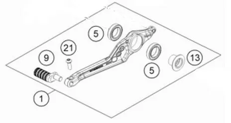 KTM Foot Brake Pedal Step Plate 61713051000C1