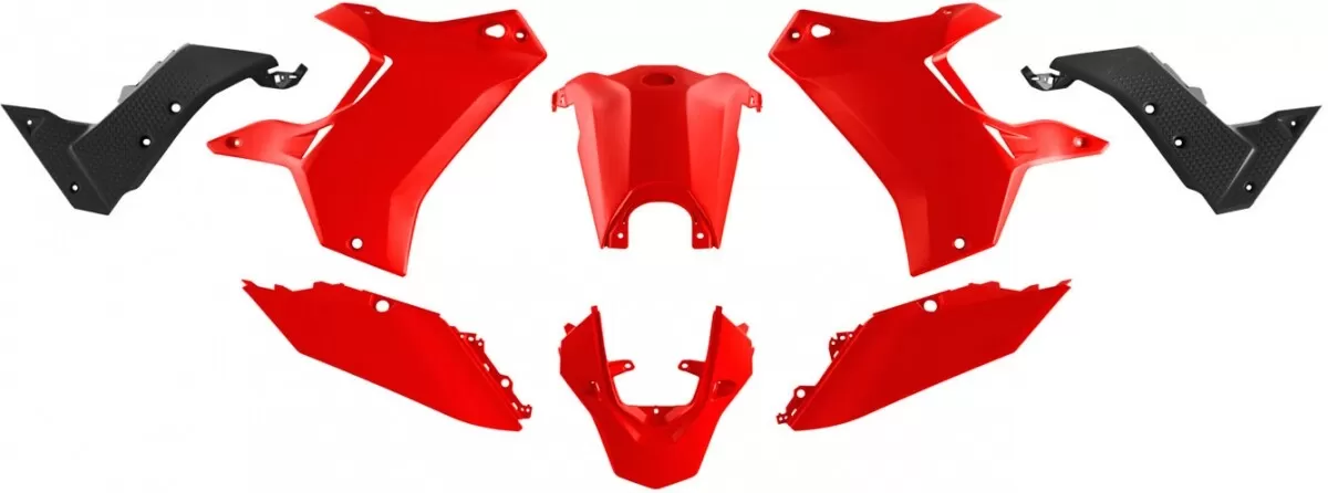 Rtech Revolution Plastic Kit Red/Black Yamaha Ténéré 700