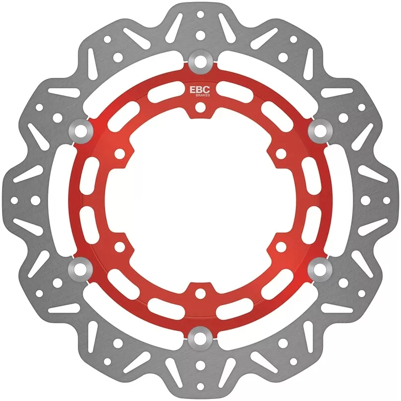 EBC Vee Floating Brake Disc Red Centre VR2128RED