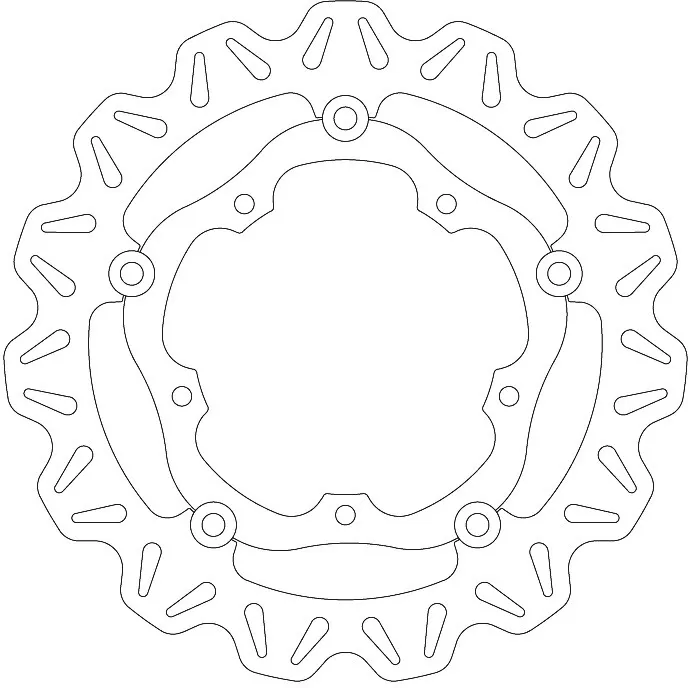 EBC Vee Floating Brake Disc Black Centre VR2119BLK