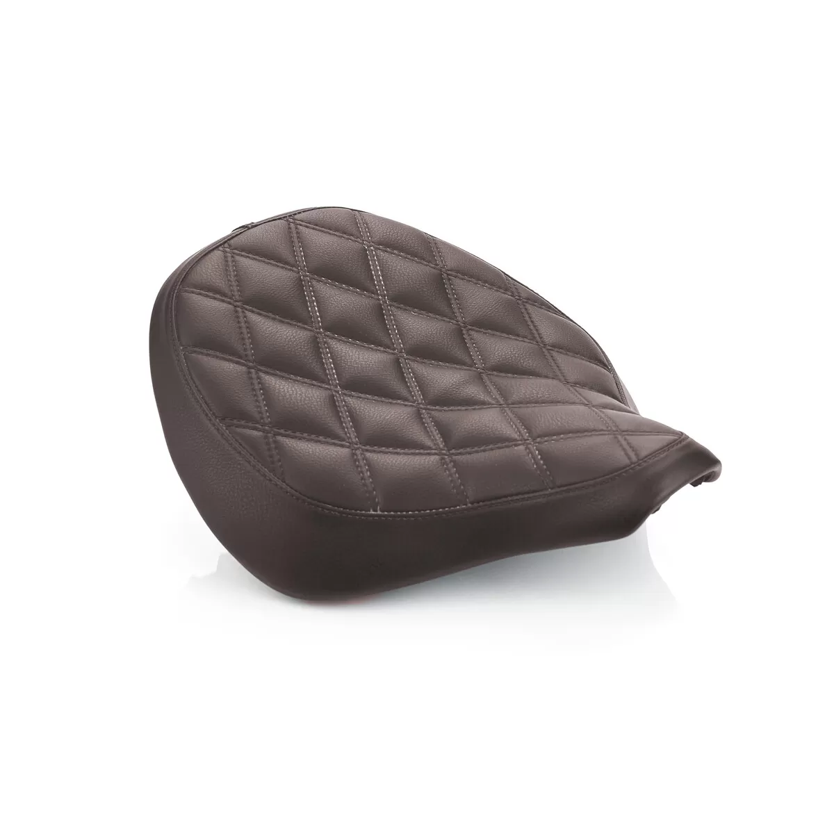 Triumph Quilted Brown Bobber Seat (Black) (17-)