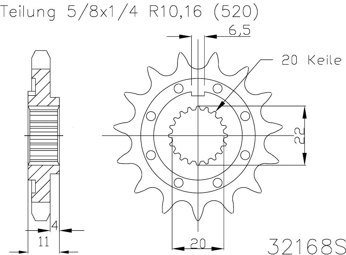 Esjot Sprocket Front LIGHT 13T - 520