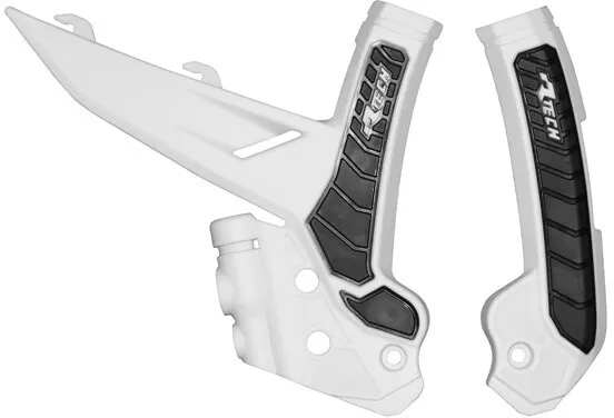 Rtech Bi-Material Frame Protectors White/Black SX/XC-F '23