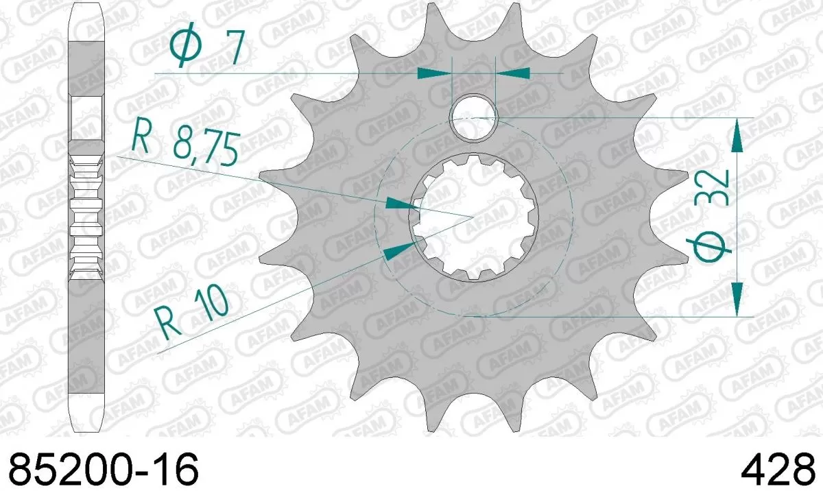 AFAM Sprocket Front 16T - 428