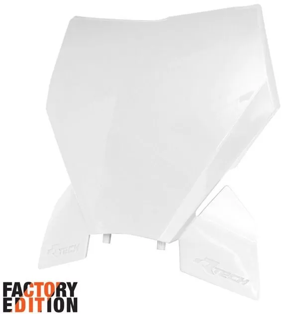 Rtech Factory Front Number Plate White SX 125-250-300 2023