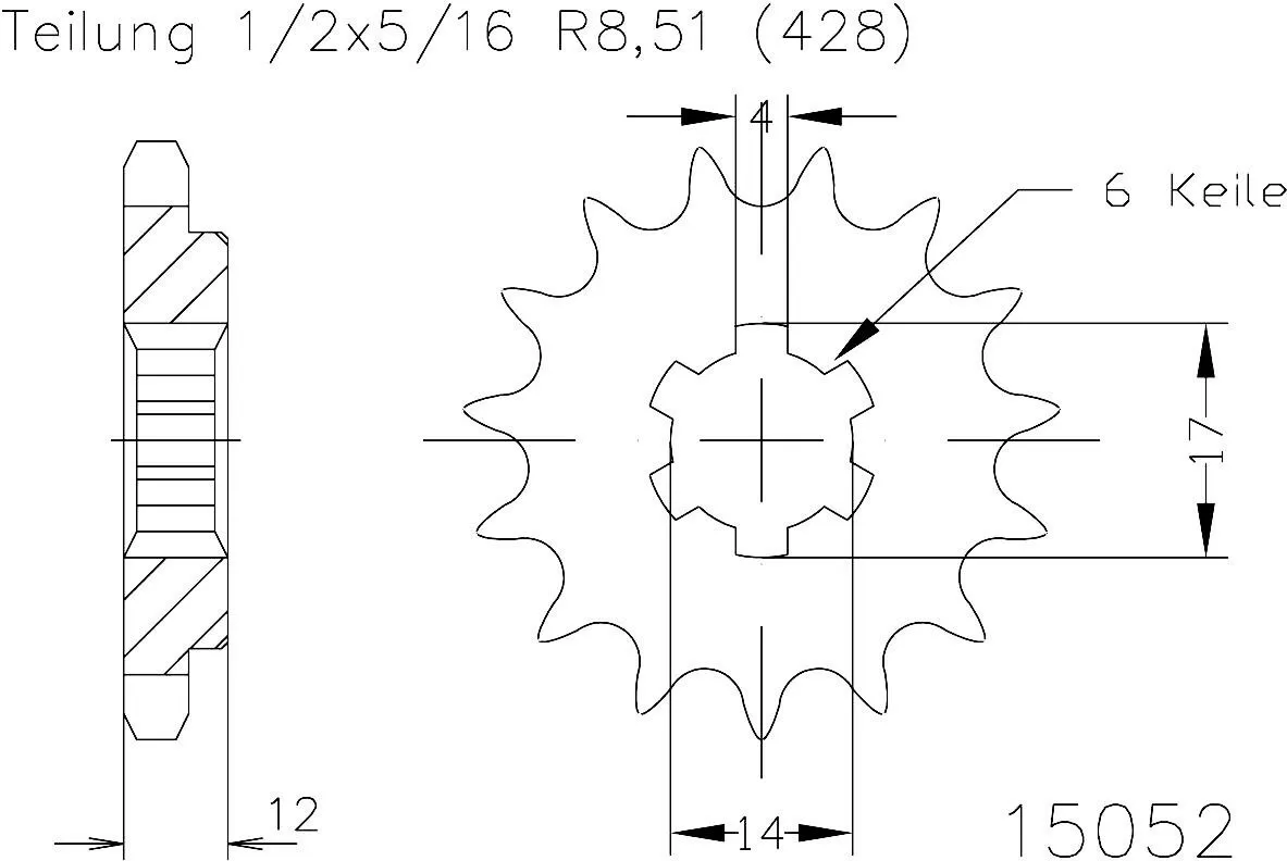 Esjot Sprocket Front 13T - 428