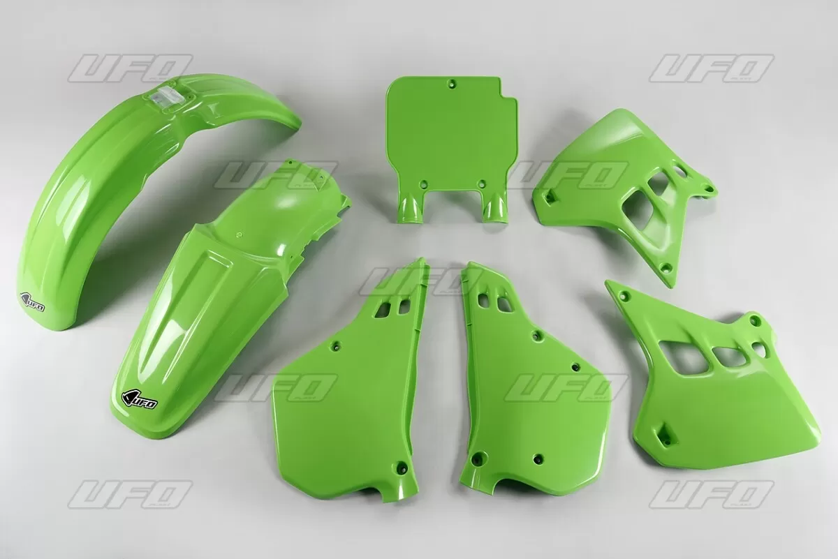 UFO Plastic Kit KX250 90-91 Kawasaki Green