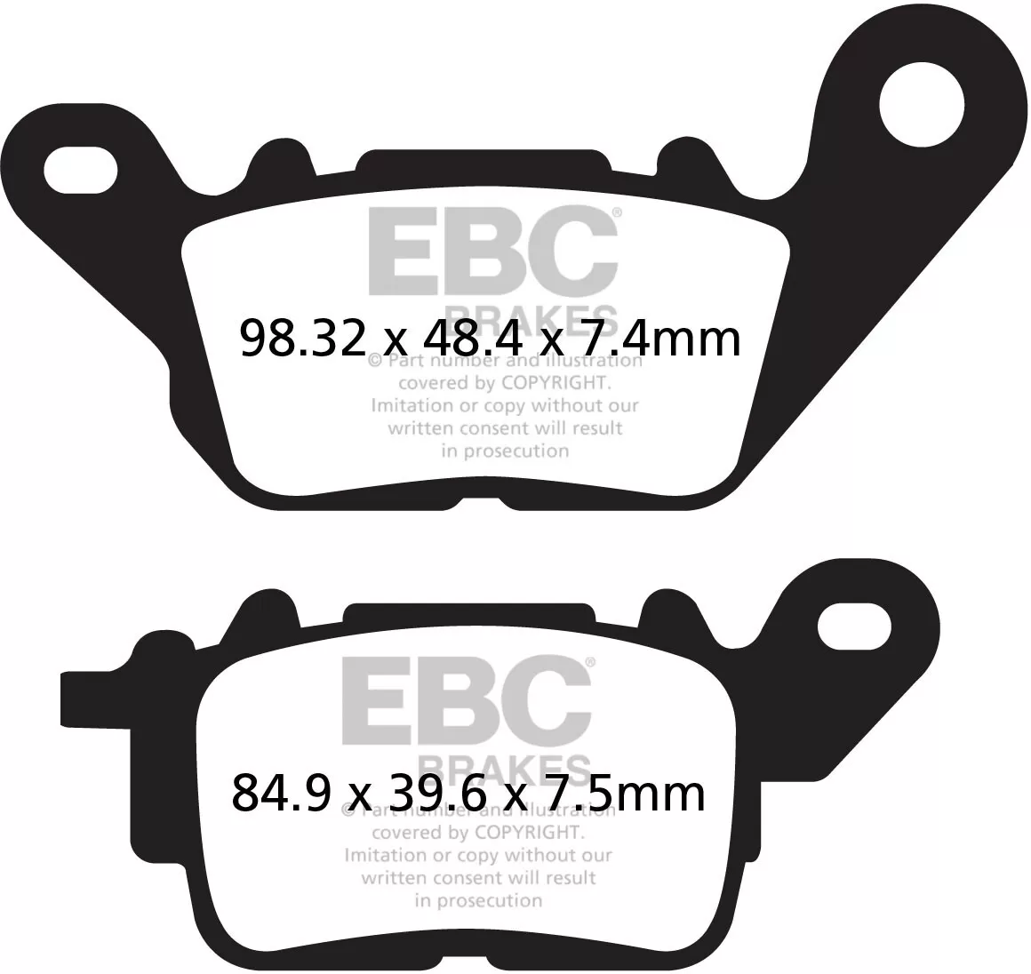 EBC Carbon Scooter Brake Pads SFAC694