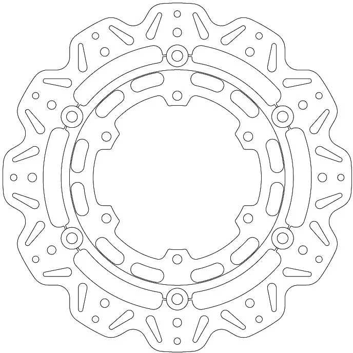 EBC Vee-Rotor Floating Brake Disc Black Centre VR2126BLK