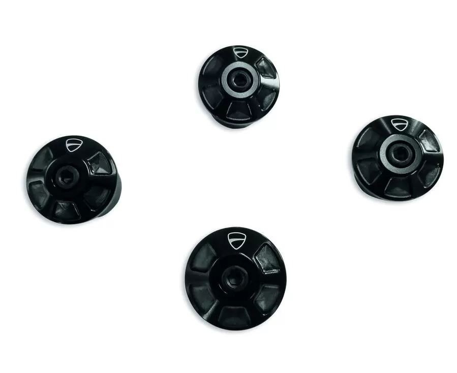 Ducati Aluminium Frame Plug Set - Black 1413 97380731A