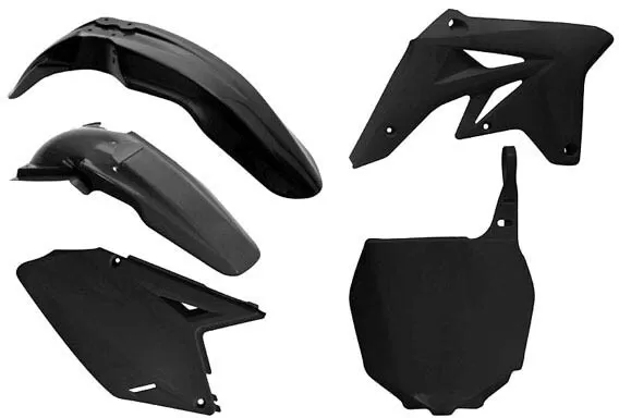 Rtech Plastic Kit 5-Piece Black Suzuki RMZ 250 07-09