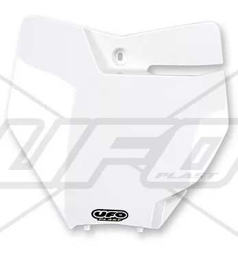 UFO Front Number Plate KTM SX-SXF 16-18 White