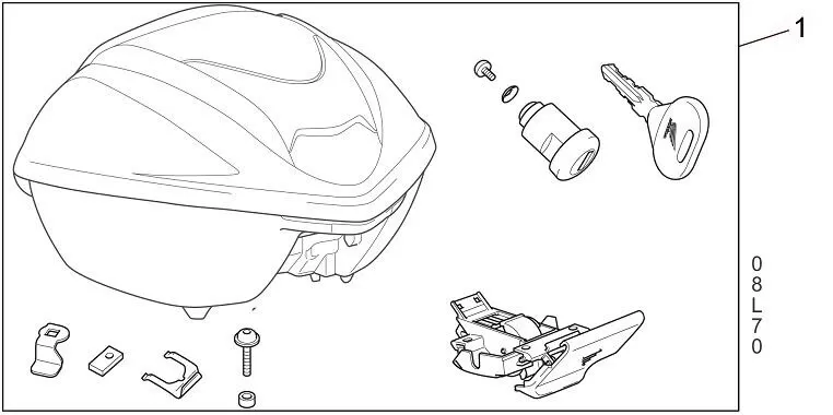 Honda 35L Top Box Matte Cynos Gray Metallic