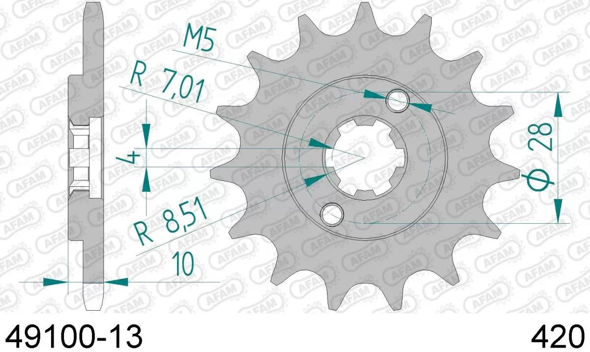 AFAM Sprocket Front 13T - 420