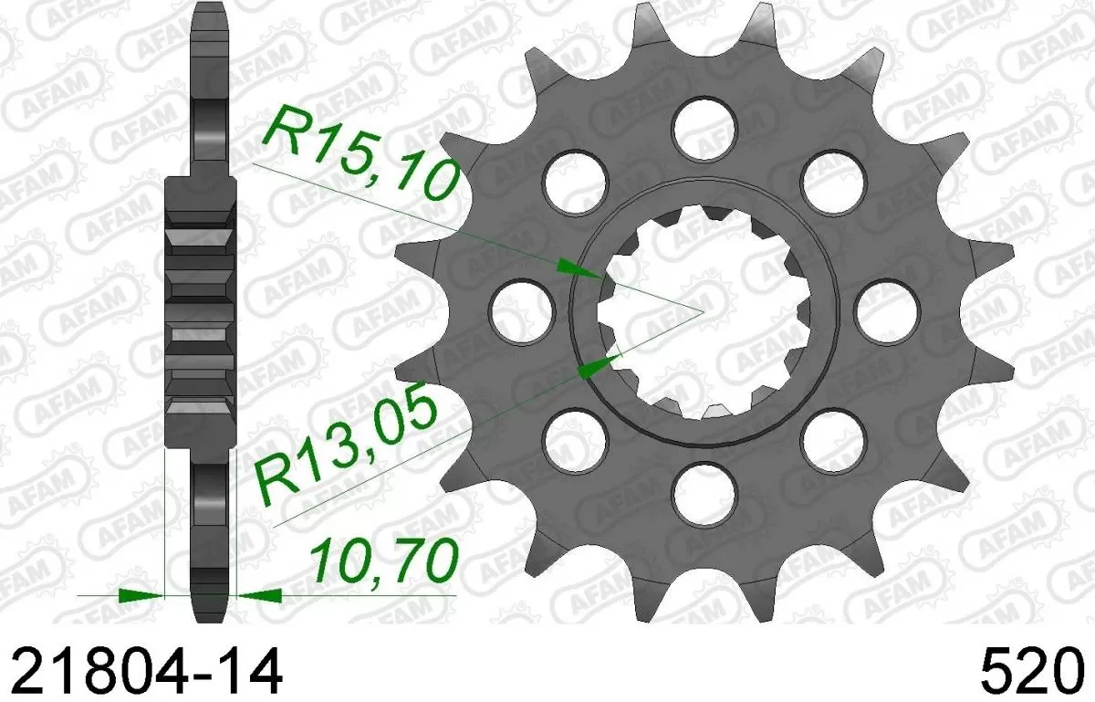 AFAM Sprocket Front 14T - 520
