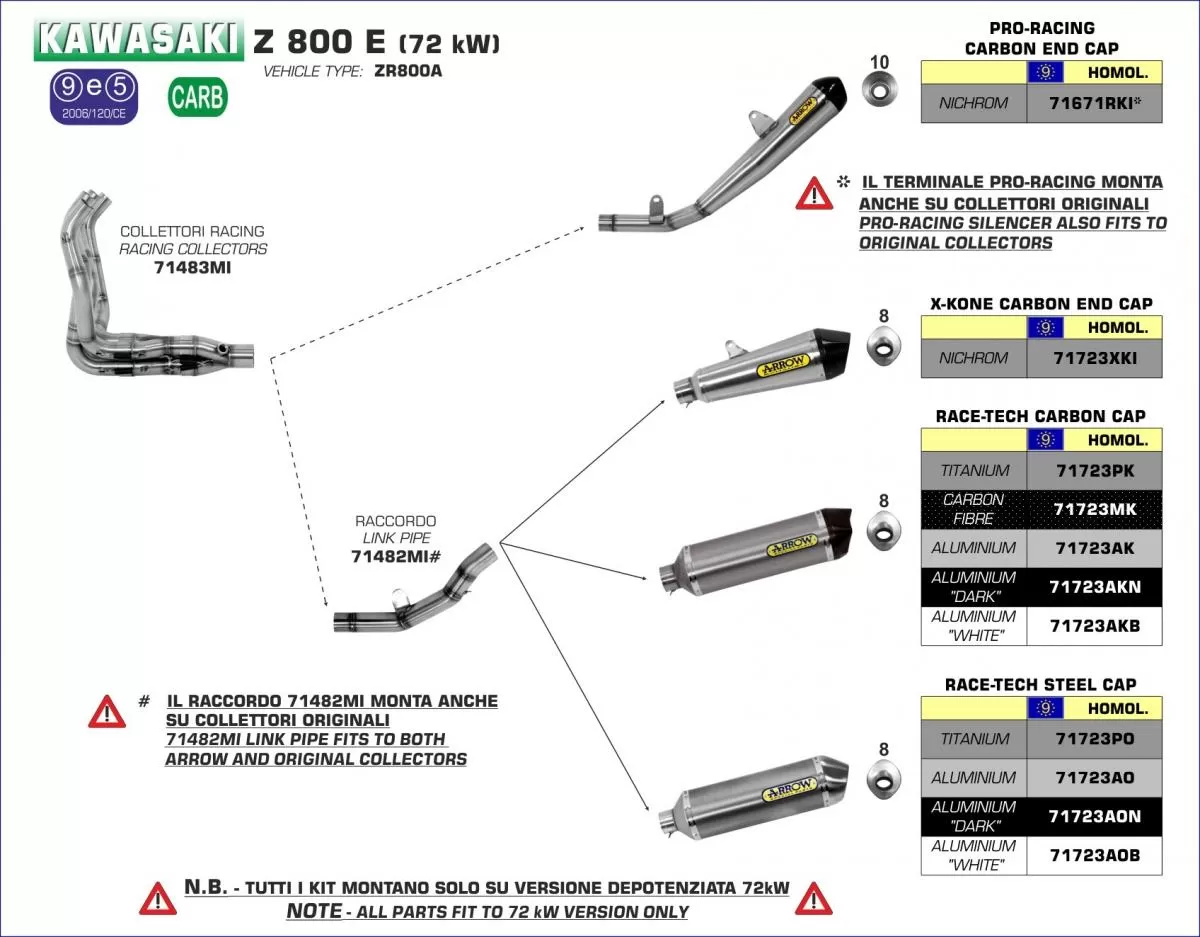 Arrow Link Pipe 71482MI