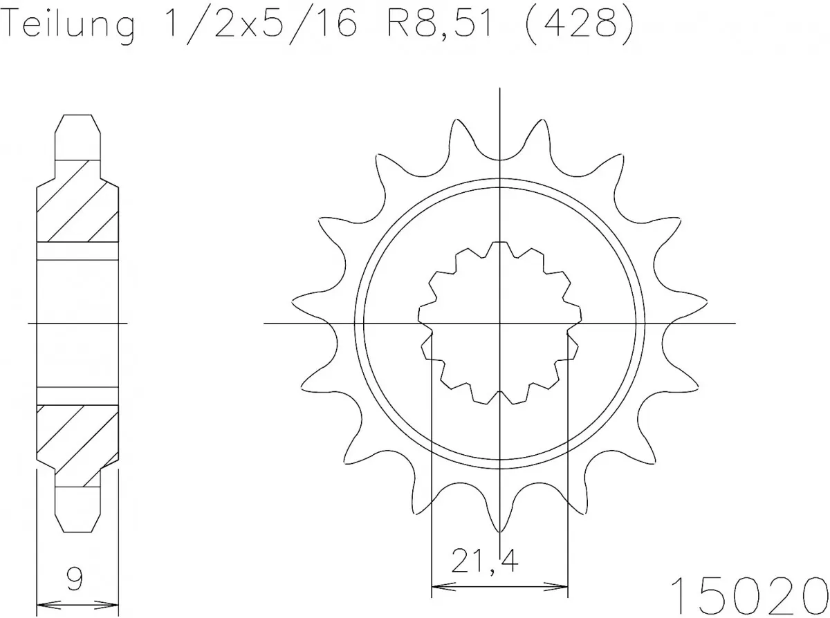 Esjot Sprocket Front 19T - 428