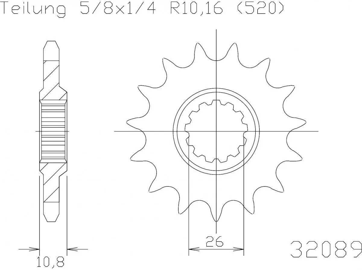 Esjot Sprocket Front 15T - 520