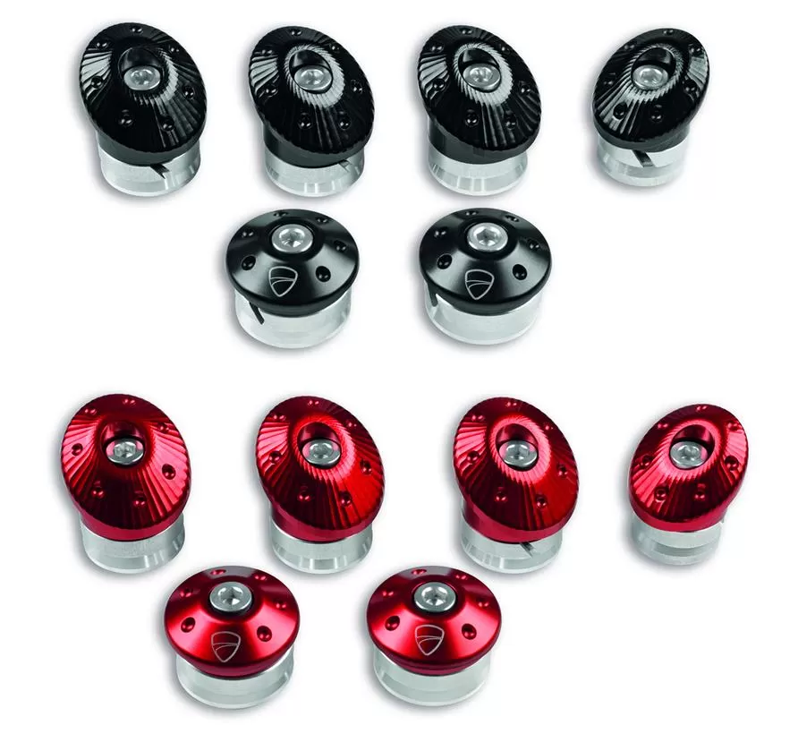 Ducati SILVER CNC FRAME PLUG KIT - M 97380131A