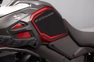Suzuki Tank Protection - Black/Red V-Strom DL 1000/XT